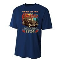 100th Birthday Im Not Old Im A Classic 1924 Custom Built Youth Performance Sprint T-Shirt