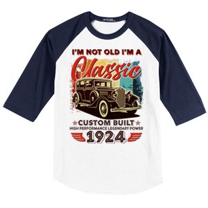 100th Birthday Im Not Old Im A Classic 1924 Custom Built Baseball Sleeve Shirt