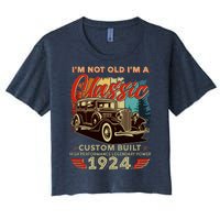 100th Birthday Im Not Old Im A Classic 1924 Custom Built Women's Crop Top Tee