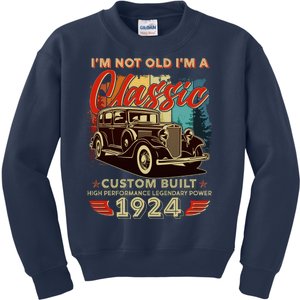 100th Birthday Im Not Old Im A Classic 1924 Custom Built Kids Sweatshirt