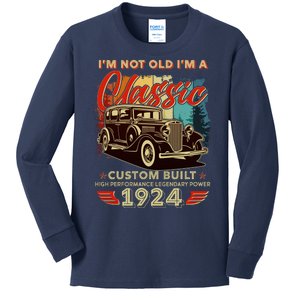 100th Birthday Im Not Old Im A Classic 1924 Custom Built Kids Long Sleeve Shirt