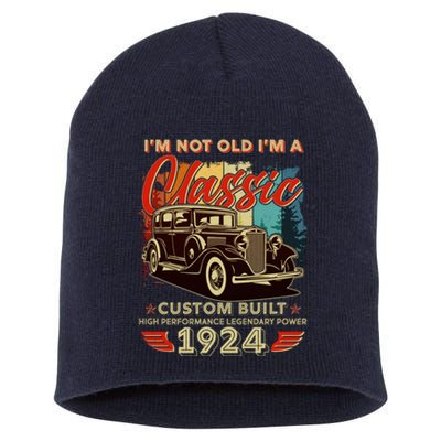 100th Birthday Im Not Old Im A Classic 1924 Custom Built Short Acrylic Beanie