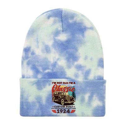 100th Birthday Im Not Old Im A Classic 1924 Custom Built Tie Dye 12in Knit Beanie