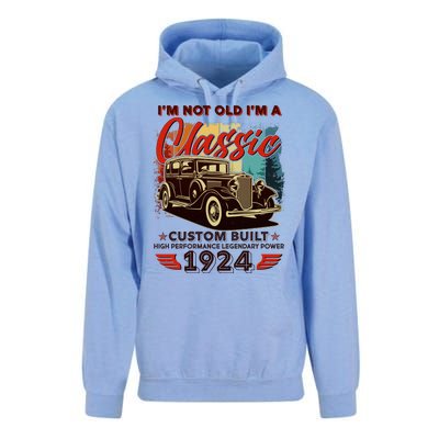 100th Birthday Im Not Old Im A Classic 1924 Custom Built Unisex Surf Hoodie