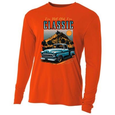 IM Not Old IM Classic Vintage Distressed Pickup Truck Cooling Performance Long Sleeve Crew