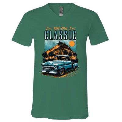 IM Not Old IM Classic Vintage Distressed Pickup Truck V-Neck T-Shirt