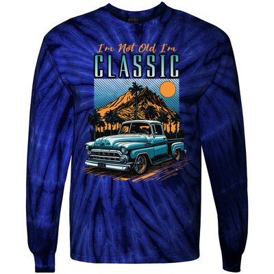 IM Not Old IM Classic Vintage Distressed Pickup Truck Tie-Dye Long Sleeve Shirt