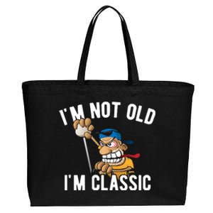 Im Not Old Im Classic Hotrod Muscle Car Cartoon Design Cotton Canvas Jumbo Tote