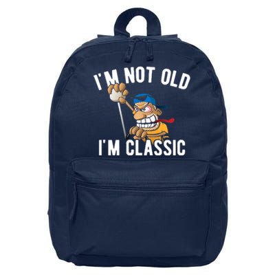 Im Not Old Im Classic Hotrod Muscle Car Cartoon Design 16 in Basic Backpack