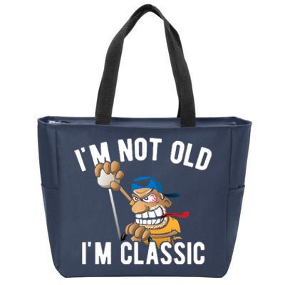 Im Not Old Im Classic Hotrod Muscle Car Cartoon Design Zip Tote Bag