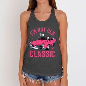 I'm Not Old I'm Classic Funny Old Man Women's Knotted Racerback Tank