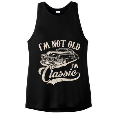 I'm Not Old I'm a Classic Funny Retro Vintage Car Lover Ladies PosiCharge Tri-Blend Wicking Tank