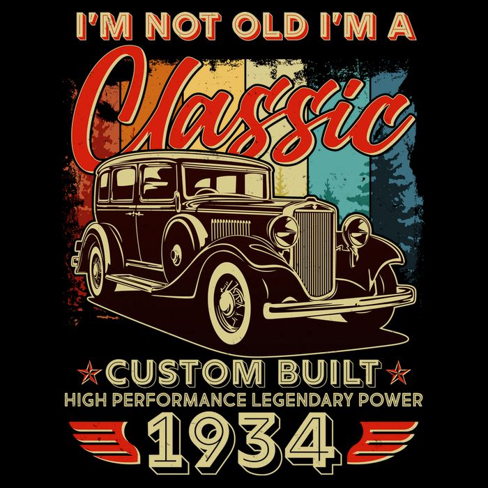 90th Birthday Im Not Old Im A Classic 1934 Custom Built Impact Tech Backpack