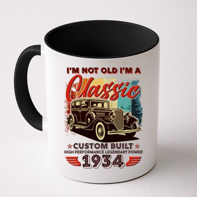90th Birthday Im Not Old Im A Classic 1934 Custom Built Mug