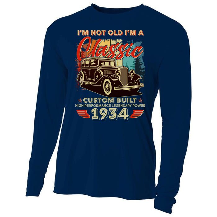 90th Birthday Im Not Old Im A Classic 1934 Custom Built Cooling Performance Long Sleeve Crew