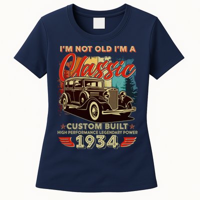 90th Birthday Im Not Old Im A Classic 1934 Custom Built Womens T-Shirt