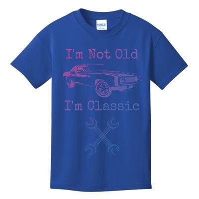 Im Not Old Im Classic Cool Car Graphic Retired Dad Grandpa Cool Gift Kids T-Shirt