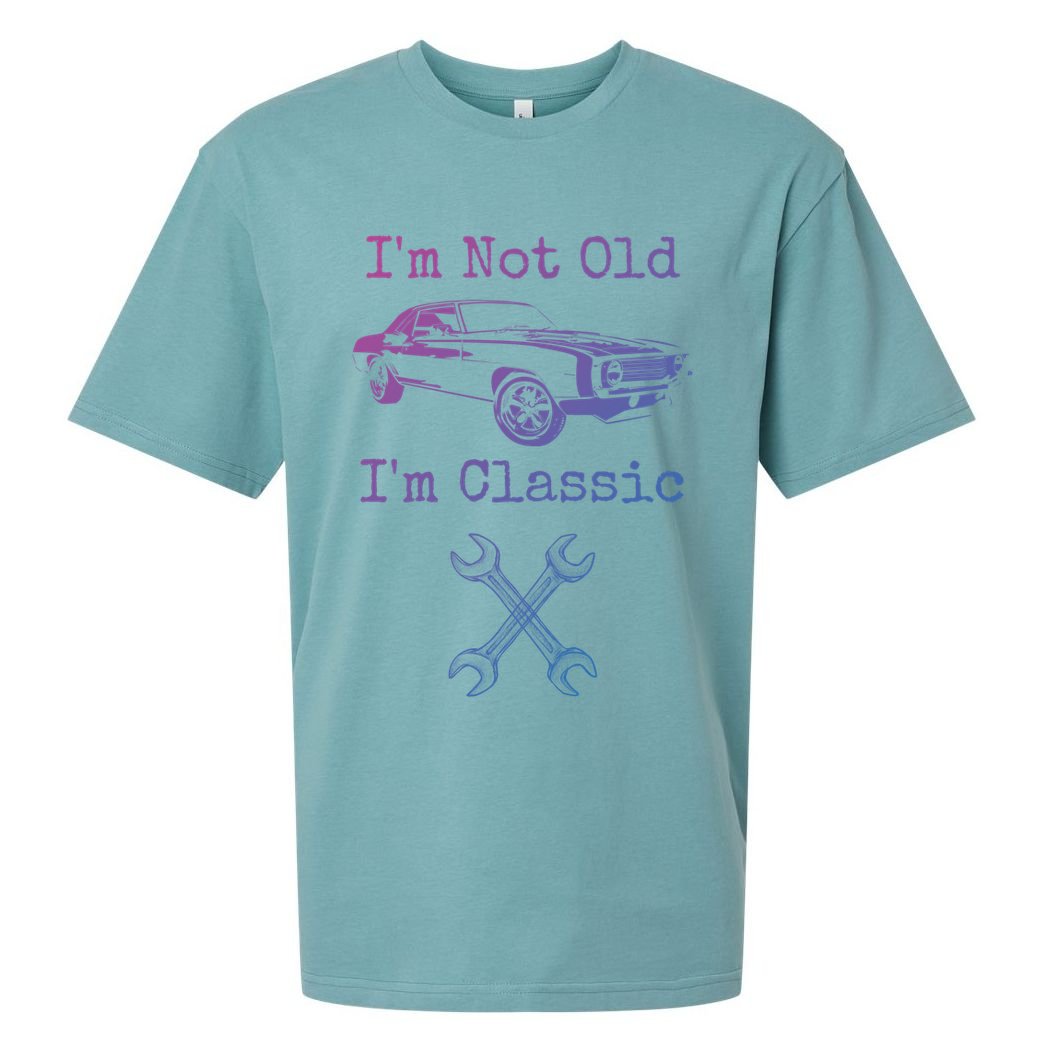 Im Not Old Im Classic Cool Car Graphic Retired Dad Grandpa Cool Gift Sueded Cloud Jersey T-Shirt