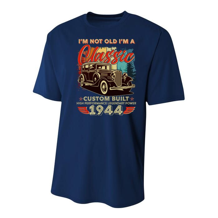 80th Birthday Im Not Old Im A Classic 1944 Custom Built Youth Performance Sprint T-Shirt