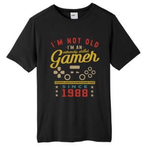 IM Not Old IM A Skilled Gamer 1988 Videogame Gaming Gift Tall Fusion ChromaSoft Performance T-Shirt