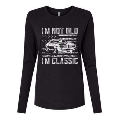 IM Not Old IM Classic Car Vintage Dad FatherS Day Womens Cotton Relaxed Long Sleeve T-Shirt