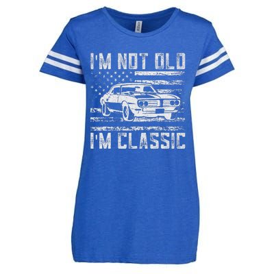 IM Not Old IM Classic Car Vintage Dad FatherS Day Enza Ladies Jersey Football T-Shirt