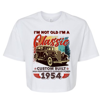 70th Birthday Im Not Old Im A Classic 1954 Custom Built Bella+Canvas Jersey Crop Tee