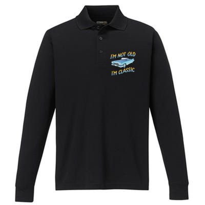 IM Not Old IM Classic Performance Long Sleeve Polo