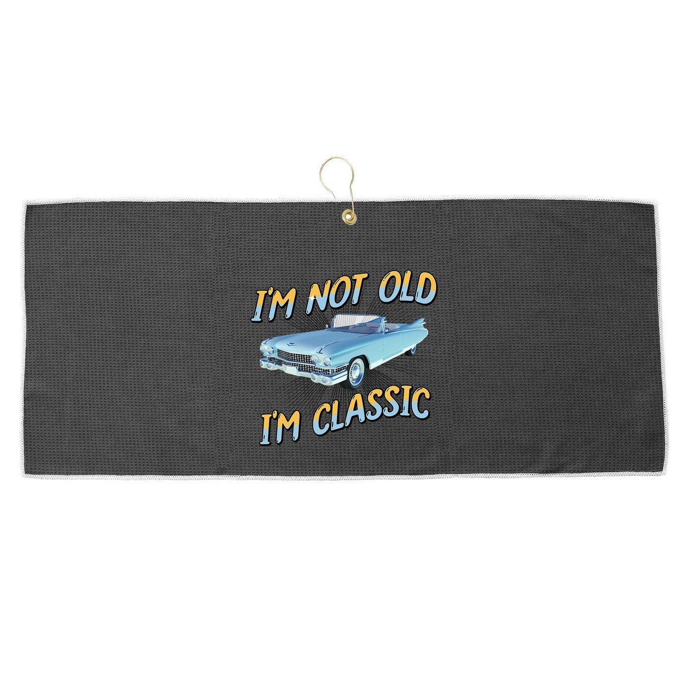 IM Not Old IM Classic Large Microfiber Waffle Golf Towel