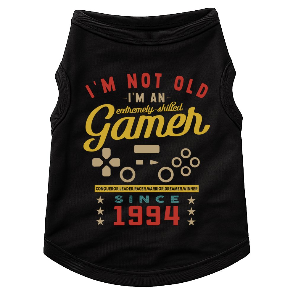 IM Not Old IM A Skilled Gamer 1994 Videogame Gaming Gift Doggie Tank