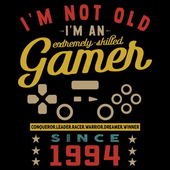 IM Not Old IM A Skilled Gamer 1994 Videogame Gaming Gift Doggie Tank