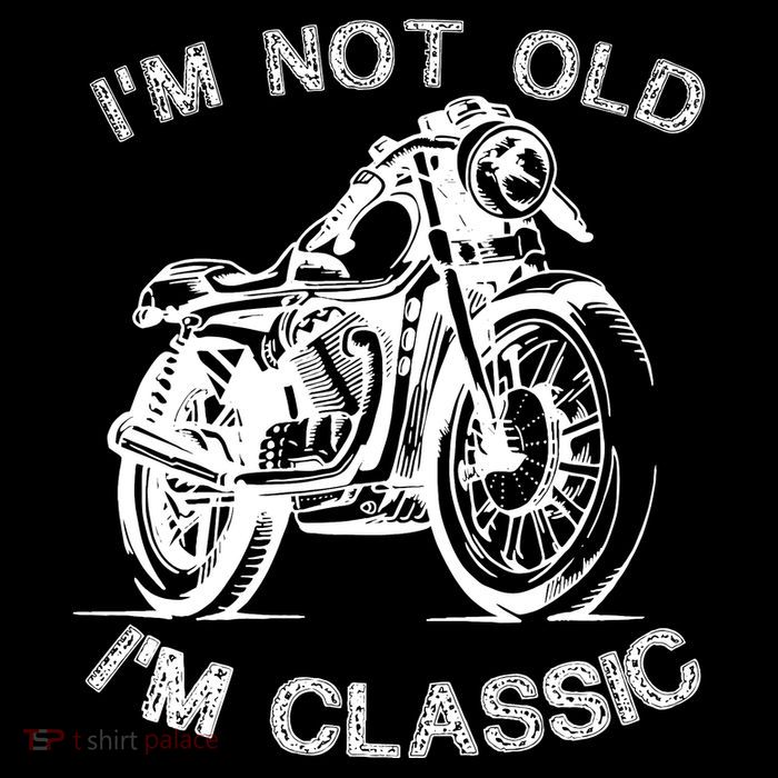 IM Not Old IM Classic Funny Motorcycle Graphic 7-Panel Snapback Hat