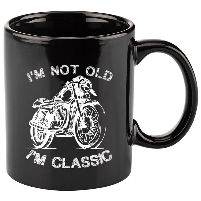 IM Not Old IM Classic Funny Motorcycle Graphic 11oz C Handle Ceramic Mug