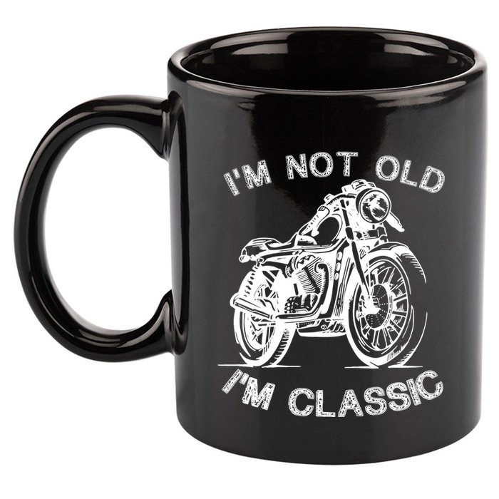 IM Not Old IM Classic Funny Motorcycle Graphic 11oz C Handle Ceramic Mug