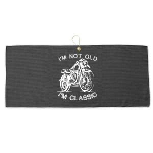 IM Not Old IM Classic Funny Motorcycle Graphic Large Microfiber Waffle Golf Towel