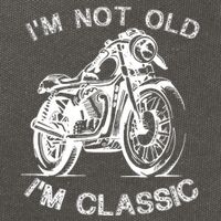 IM Not Old IM Classic Funny Motorcycle Graphic Cotton Canvas Backpack