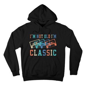 I'm Not Old Im Classic Grandpa Dad Birthday Gifts Rock Music Hoodie