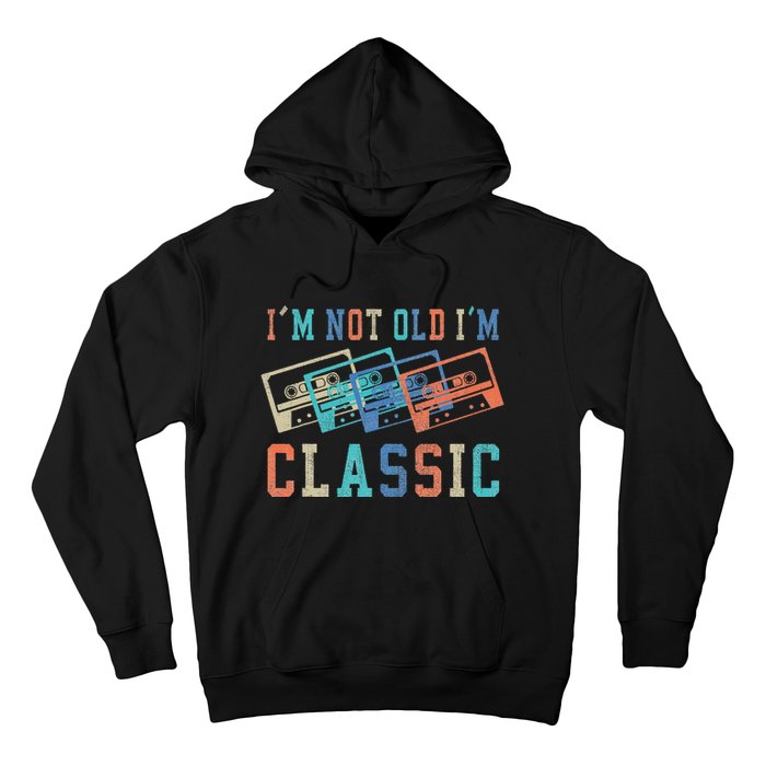 I'm Not Old Im Classic Grandpa Dad Birthday Gifts Rock Music Hoodie