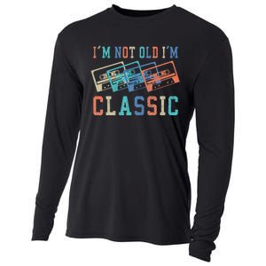 I'm Not Old Im Classic Grandpa Dad Birthday Gifts Rock Music Cooling Performance Long Sleeve Crew