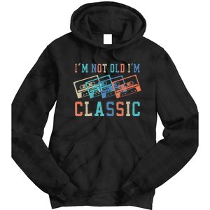 I'm Not Old Im Classic Grandpa Dad Birthday Gifts Rock Music Tie Dye Hoodie