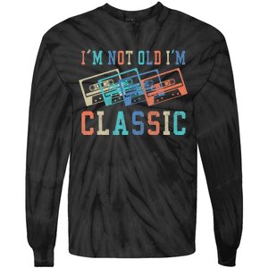 I'm Not Old Im Classic Grandpa Dad Birthday Gifts Rock Music Tie-Dye Long Sleeve Shirt