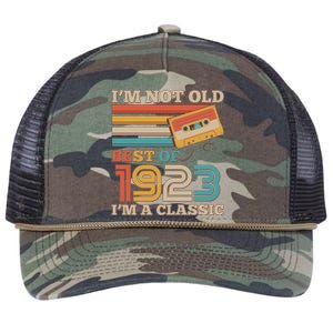 I'm Not Old Best Of 1923 I'm A Classic 100th Birthday Retro Rope Trucker Hat Cap