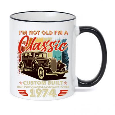 50th Birthday Im Not Old Im A Classic 1974 Custom Built 11oz Black Color Changing Mug