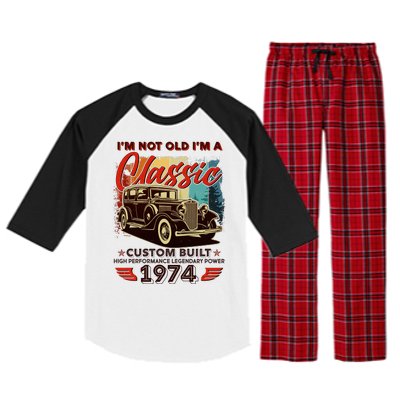 50th Birthday Im Not Old Im A Classic 1974 Custom Built Raglan Sleeve Pajama Set