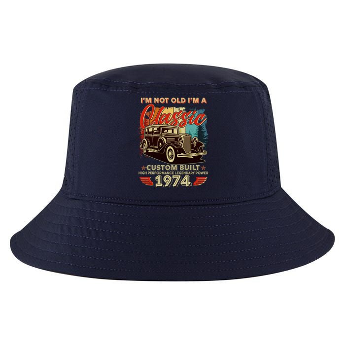 50th Birthday Im Not Old Im A Classic 1974 Custom Built Cool Comfort Performance Bucket Hat