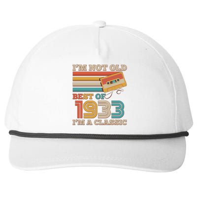 I'm Not Old Best Of 1933 I'm A Classic 90th Birthday Snapback Five-Panel Rope Hat