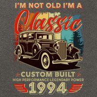 30th Birthday Im Not Old Im A Classic 1994 Custom Built Cotton Canvas Backpack