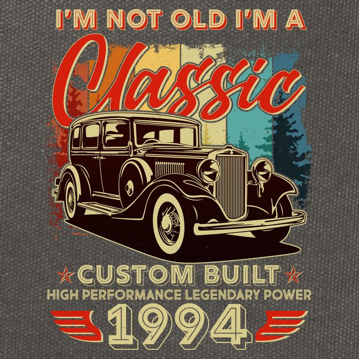 30th Birthday Im Not Old Im A Classic 1994 Custom Built Cotton Canvas Backpack