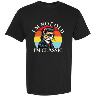 IM Not Old IM Classic Retro Vintage Funny Cat Lover Meme Garment-Dyed Heavyweight T-Shirt