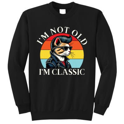 IM Not Old IM Classic Retro Vintage Funny Cat Lover Meme Sweatshirt